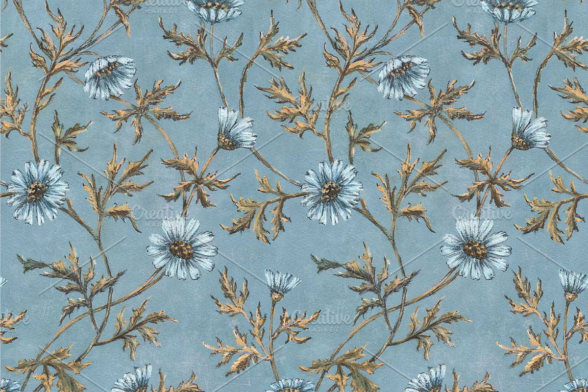 Vintage Bluets Pattern, a Pattern Graphic by MouseGrey (Photo 13 of 14)