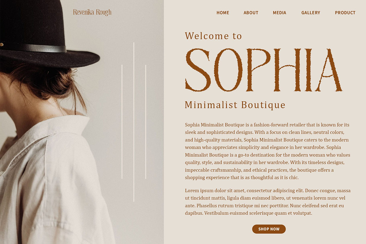 Revenika Rough, a Serif Font by Craft Supply Co. (Photo 3 of 8)