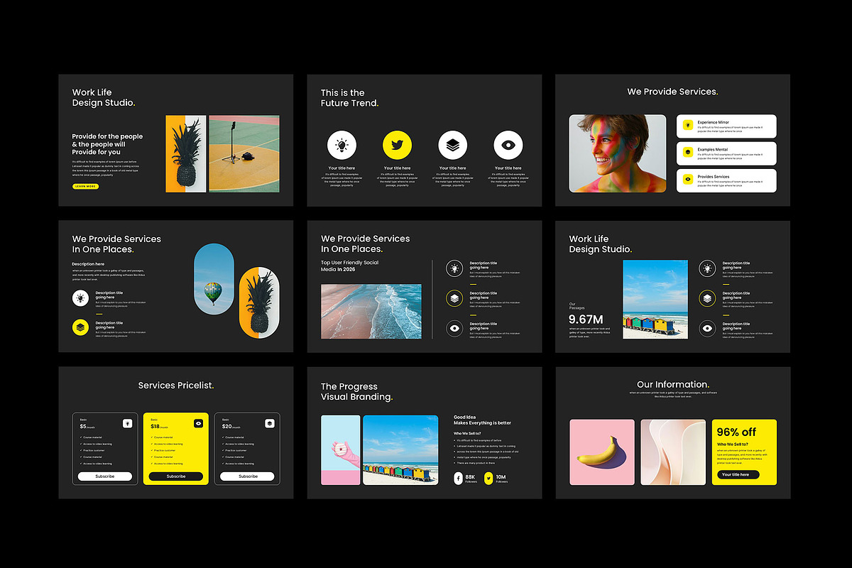 Modern Pitch Deck Presentation, a Presentation Template by KreateTribe (Photo 3 of 4)