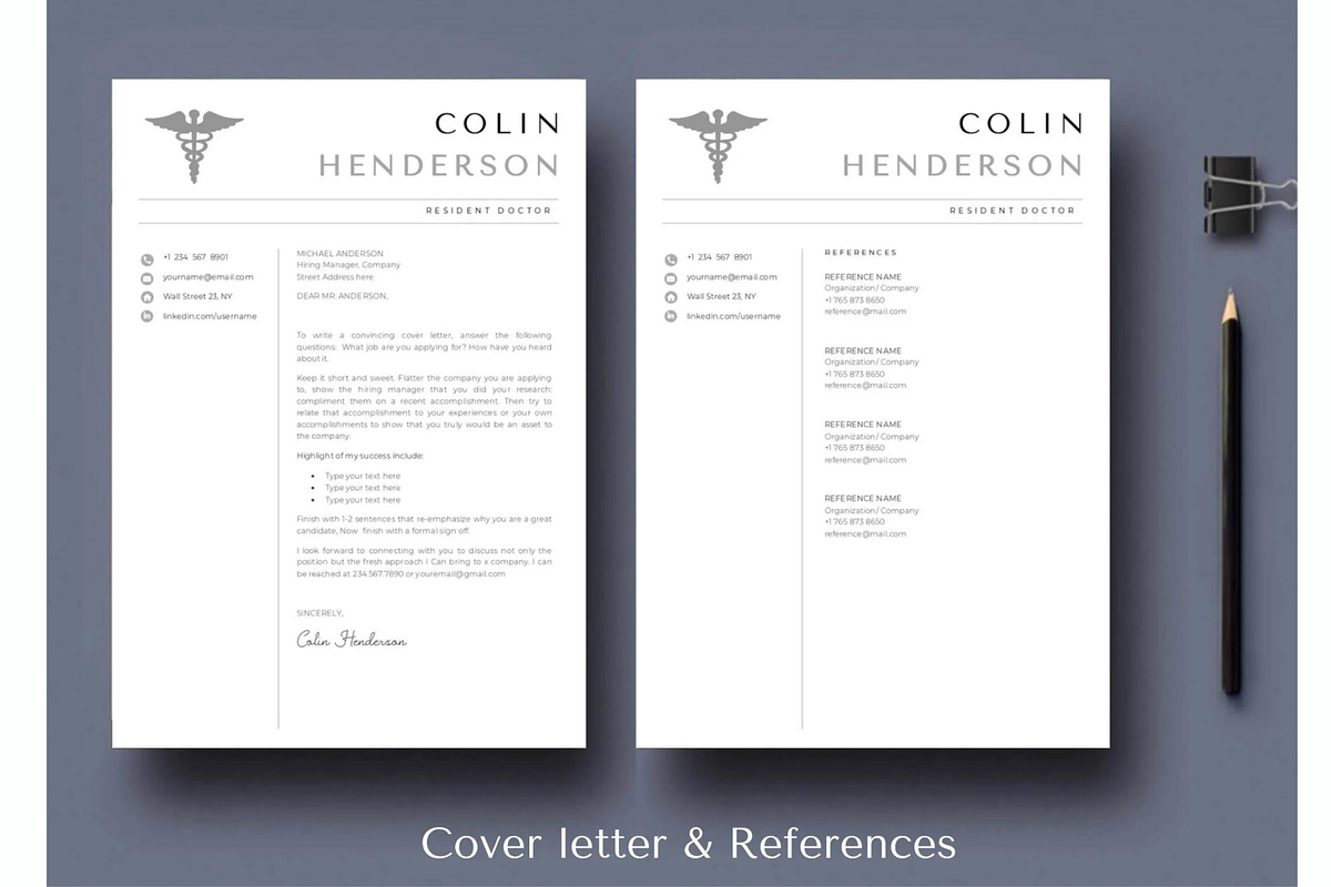 Doctor Resume Template Word,, a Resume Template by Climbwithelevator (Photo 2 of 6)