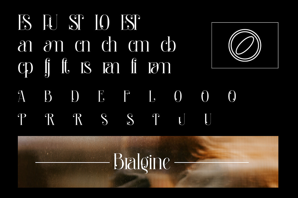 Bralgine A Modern Ligature Serif, a Serif Font by Alfinart (Photo 5 of 10)