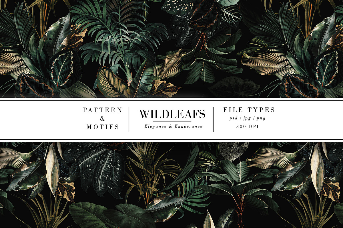 Wild Leafs (Foliage Pattern), a Wallpaper Graphic by Luiz da Rolt Grathwohl (Photo 1 of 8)