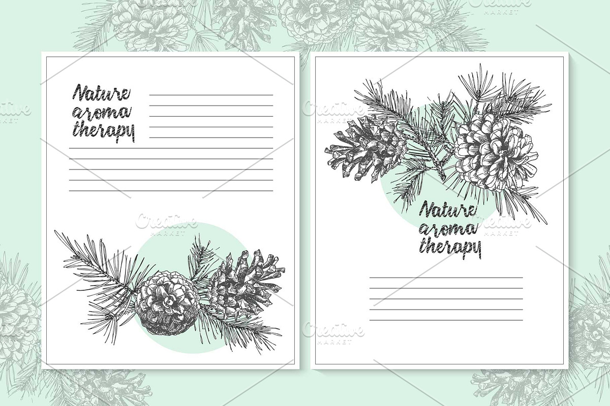 Hand drawn sketch fir with pinecone, a Decorative Illustration by Zimages (Photo 6 of 7)