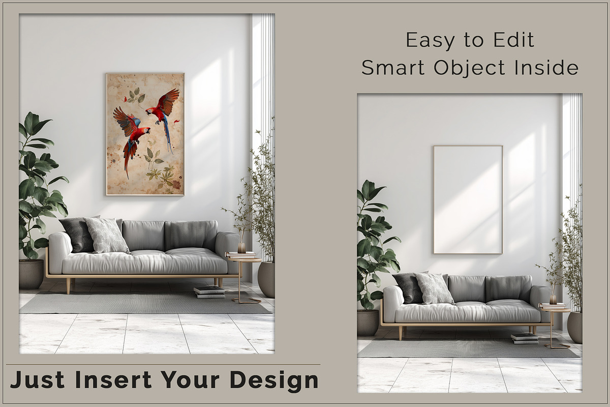 Scandinavian Poster Frame Mockup Set, a Household Mockup by Vika_Softlife (Photo 2 of 6)
