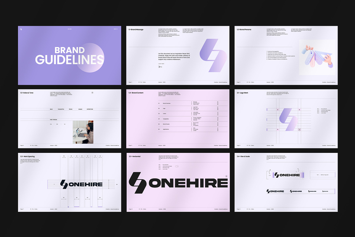 OneHire – Brand Guidelines, a Presentation Template by S A N D Y (Photo 4 of 10)