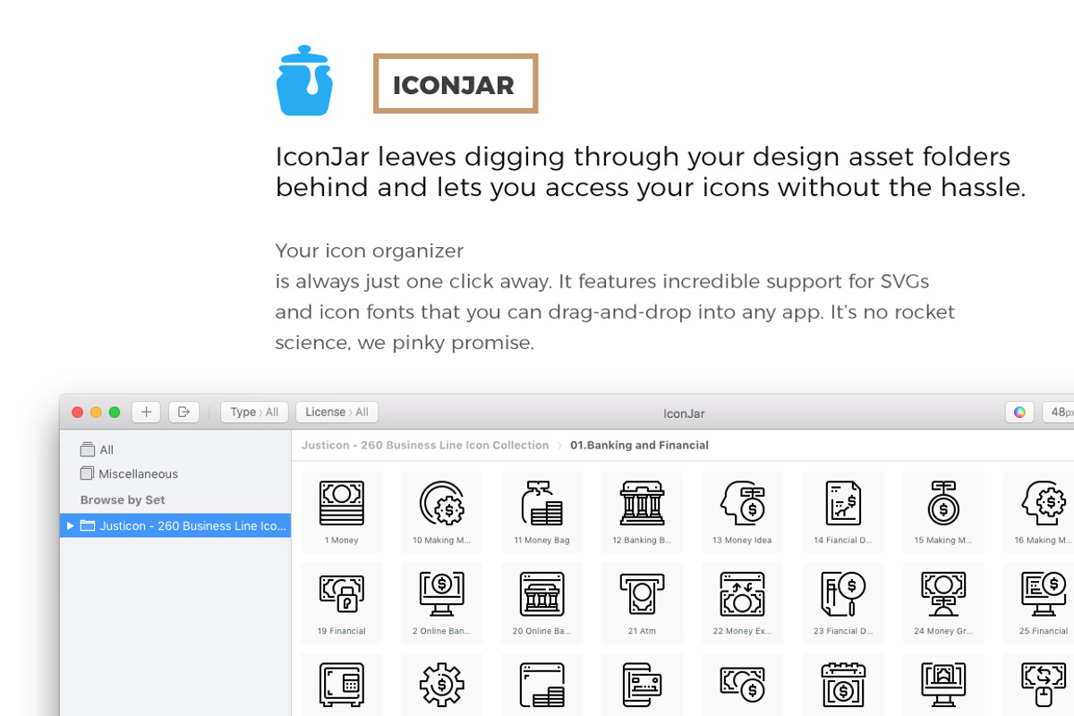 260 Business Line Icons Collection, an Outline Icon by Just Icon (Photo 5 of 6)