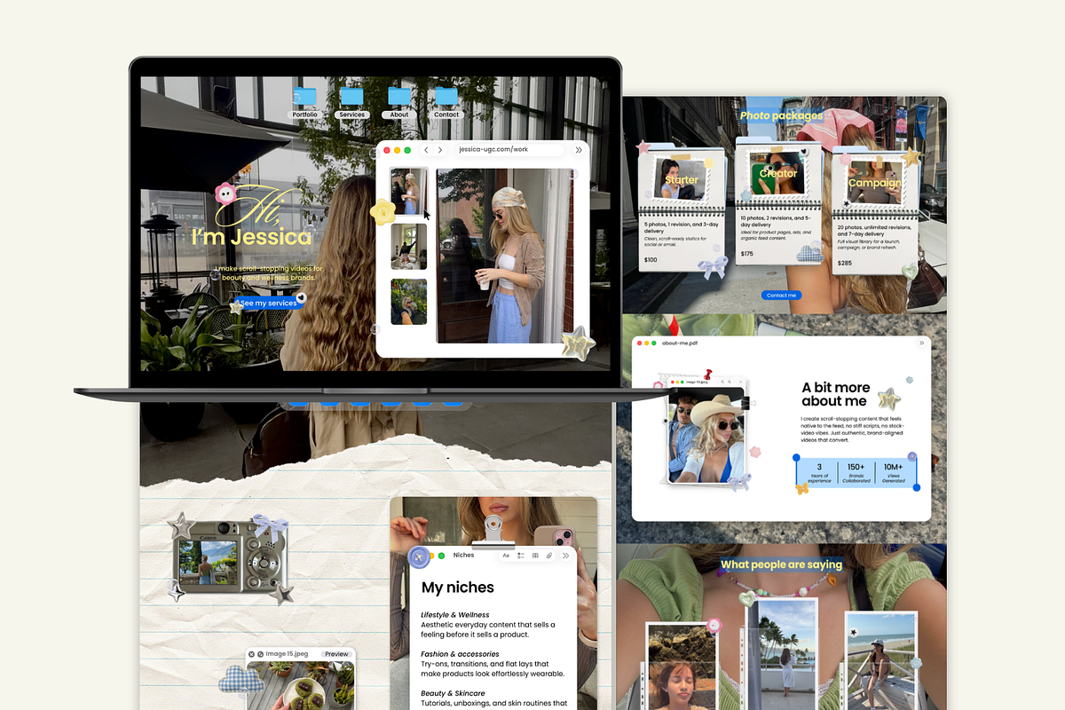 UGC Portfolio Website for Canva, an App Template by Meraki Templates (Photo 1 of 7)
