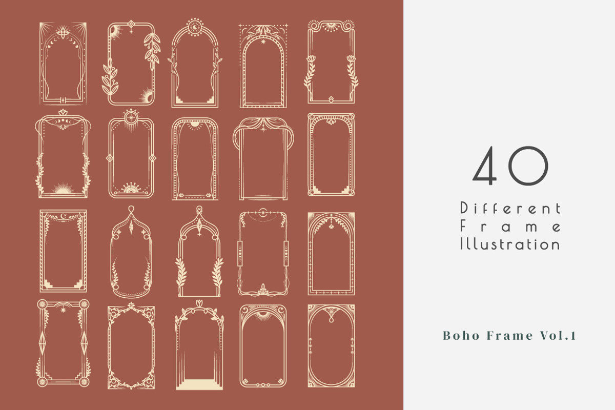 Boho Frame Vol.1, an Object Graphic by Bewalrus Studio (Photo 6 of 7)