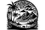 Black Nature & Wildlife Art Bundle, an Object Graphic by Designer_Momina (Thumbnail 7 of 13)