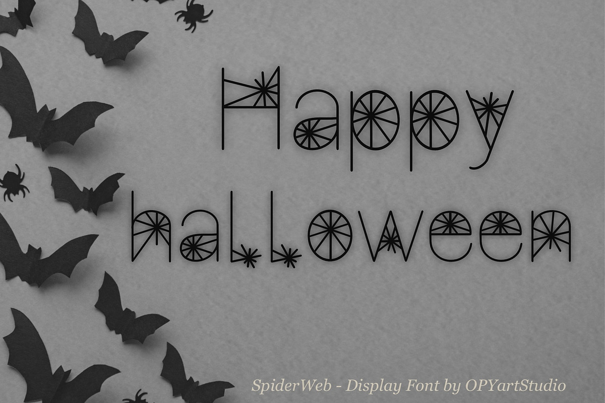 Spider Web - Creative Display Font, a Font by OPY ArtStudio (Photo 3 of 5)