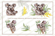 Watercolor Koala Collection, an Illustration by TanataDesign (Thumbnail 8 of 10)