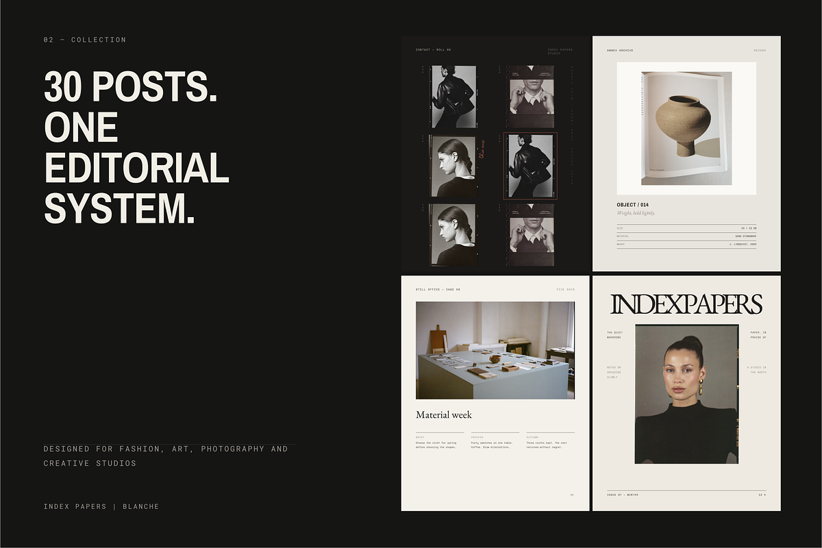 INDEX PAPERS | 30 Canva Templates, a Social Media Template by BlancheStudio (Photo 2 of 9)