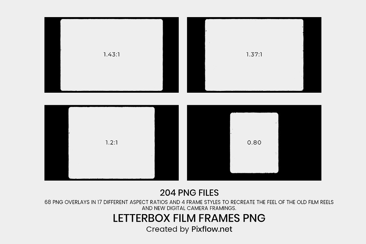 Letterbox Film Frames PNG, an Object Graphic by Pixflow (Photo 10 of 10)