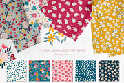 Bright Florals, Flowers & patterns, a Background Graphic by Cozy pattern shop (Thumbnail 5 of 11)