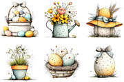 Watercolor Rustic Easter Clipart, an Illustration by Sublimation Artist (Thumbnail 5 of 7)