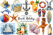 Beach Holiday Sublimation Clipart, an Illustration by SinaCreation (Thumbnail 1 of 5)