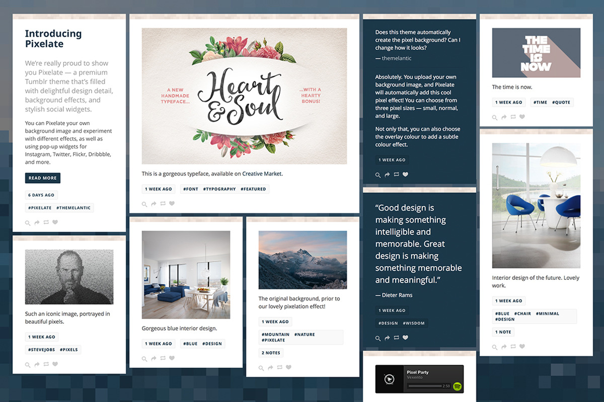 Pixelate Tumblr Theme, a Websites & App Template by Themelantic (Photo 3 of 5)