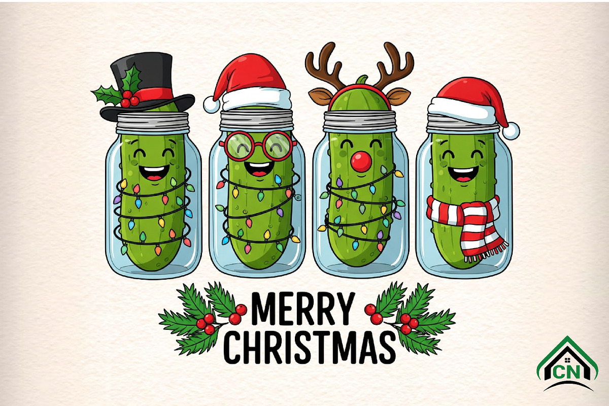 Christmas Pickles PNG, an Illustration by Craft Nest (Photo 1 of 6)