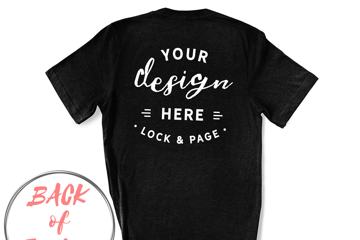 Back Of T-Shirt BC3001 Mockup Bundle, a Shirt Mockup by lock and page (Photo 23 of 88)