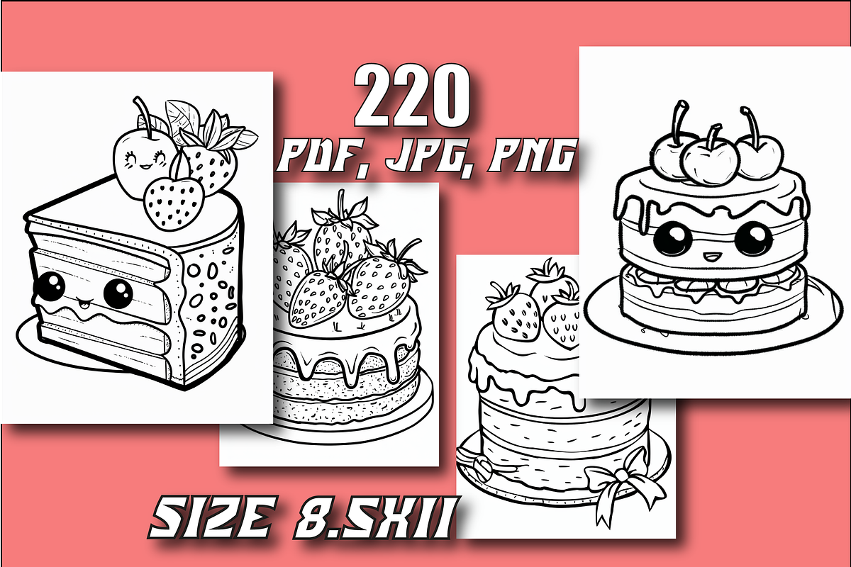 Cute Kawaii Food Coloring Book, an Animal Illustration by Printable Design Store (Photo 6 of 7)