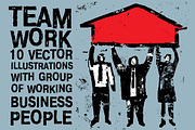 Team work of business people, a Person Illustration by Crowhouse (Thumbnail 1 of 5)