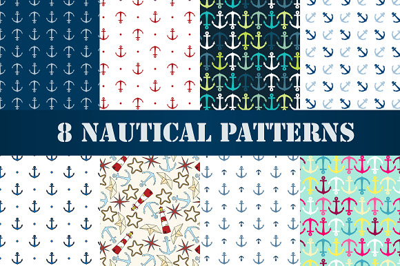 Set of 8 nautical patterns, part 1 preview 6