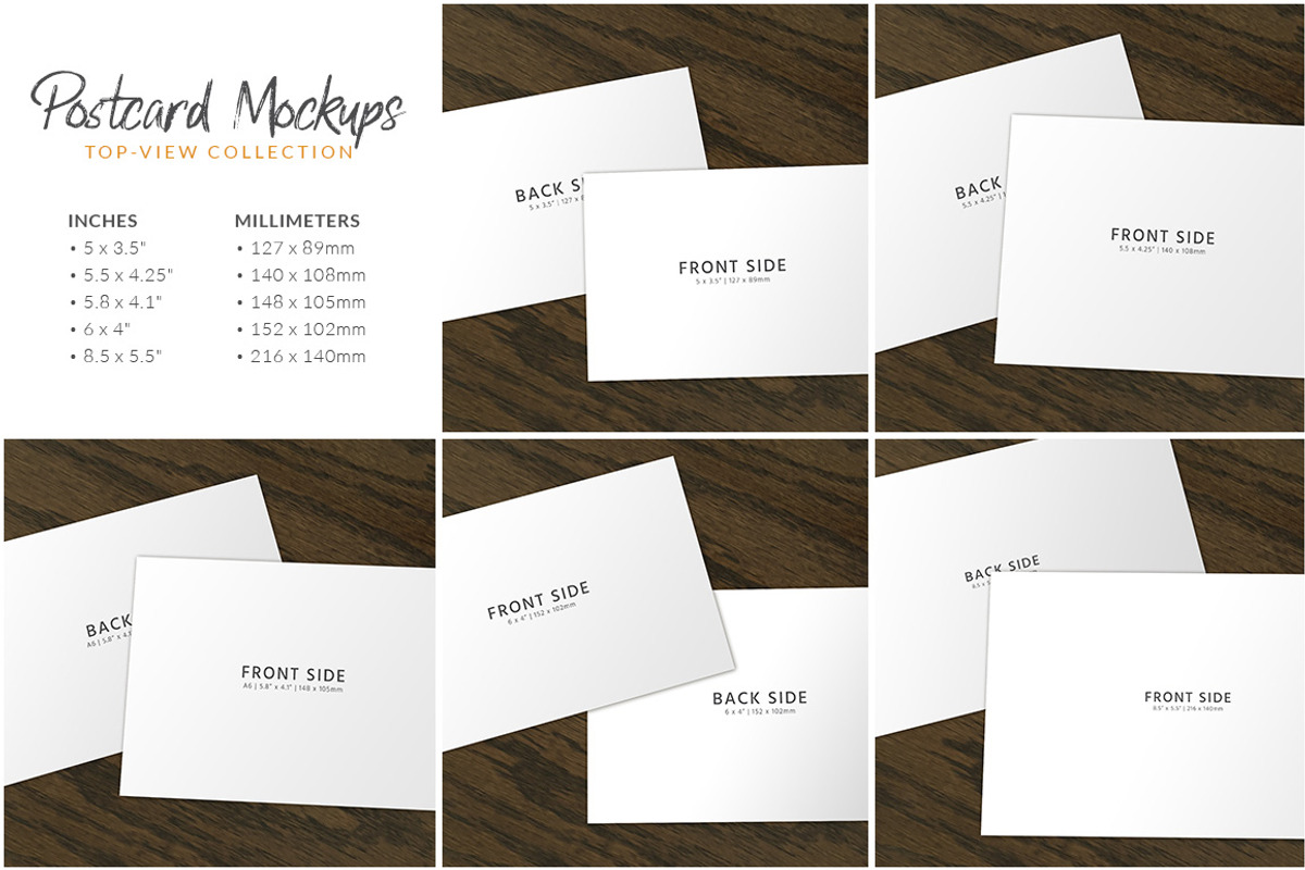 Postcard Mockup Bundle, a Print Template by Designs by Justin Lynch (Photo 3 of 9)