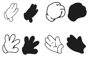 Cartoon Hand Gloves Set 1 Procreate