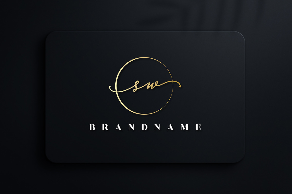 Letter SW handwritten signature logo