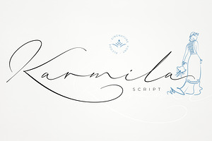 Karmila Script, a Script Font by Alcode