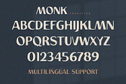 Monk - Display Font, a Script Font by Alpaprana (Thumbnail 8 of 10)