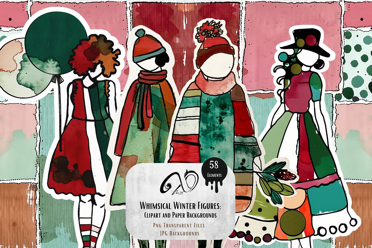 Whimsical Winter Figures paper dolls, a Person Illustration by NiiiNArt (Photo 4 of 6)