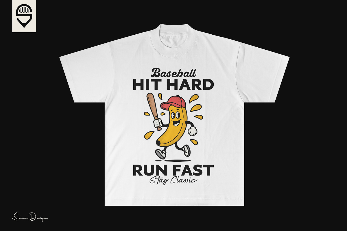 Funny Banana Mascot, Baseball Sports, a Sport Illustration by shaondesigns (Photo 2 of 4)