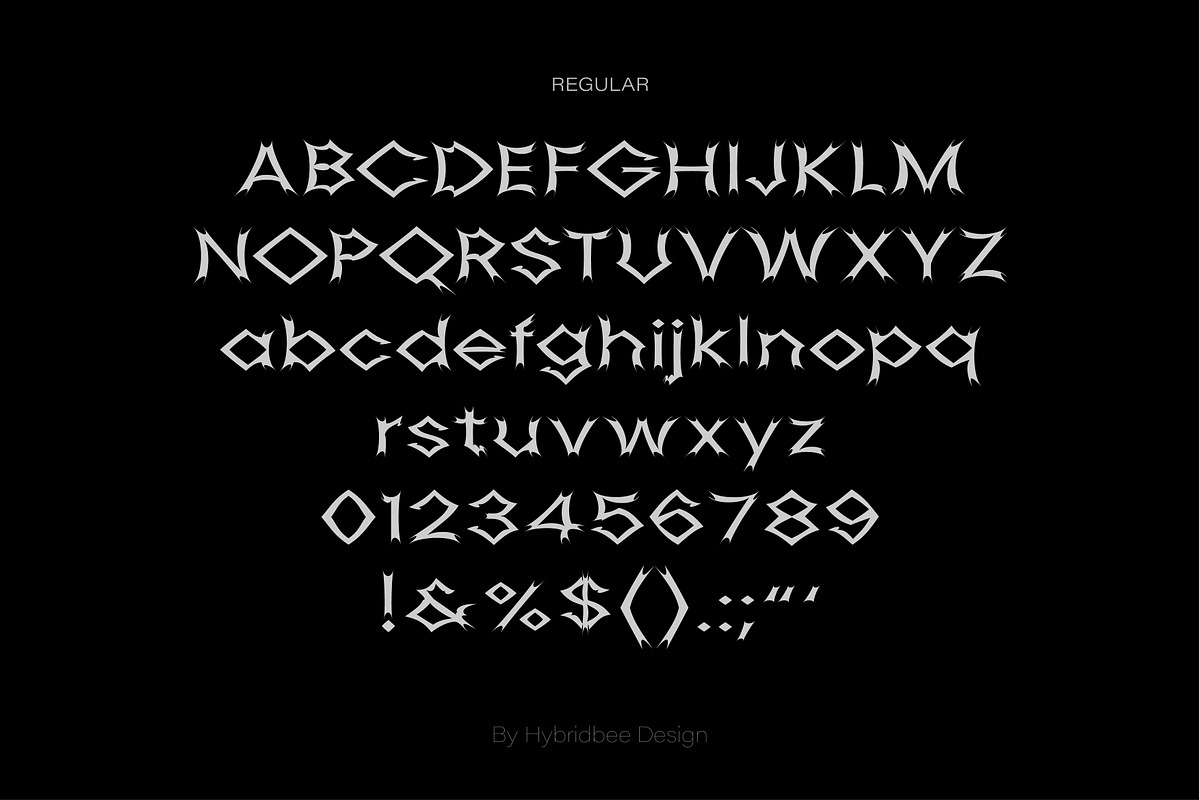 SAWTOOTH - Display Font, a Sans Serif Font by Hybridbee Design (Photo 3 of 8)