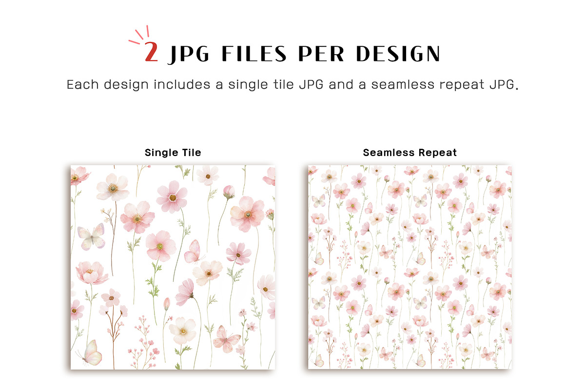 Pink Wildflower Butterfly Clipart, a Decorative Illustration by OKArtHub (Photo 7 of 11)