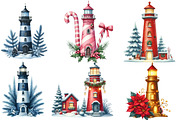 Christmas Lighthouse clipart, an Illustration by Designworld (Thumbnail 3 of 6)