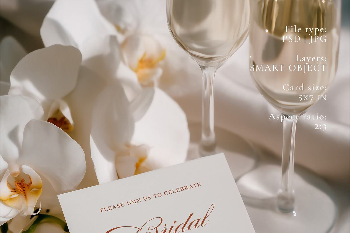 5x7 Orchid Wedding Invitation Mockup, a Product Mockup by Serenefeeling (Photo 3 of 6)