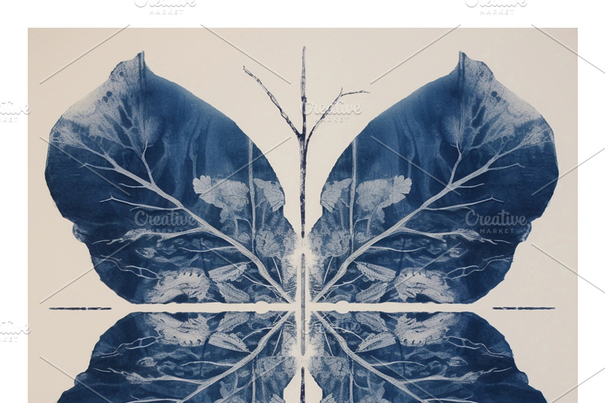 Cybo Collection · Cyanotype Botanics, a Texture Illustration by milatovar (Photo 5 of 19)