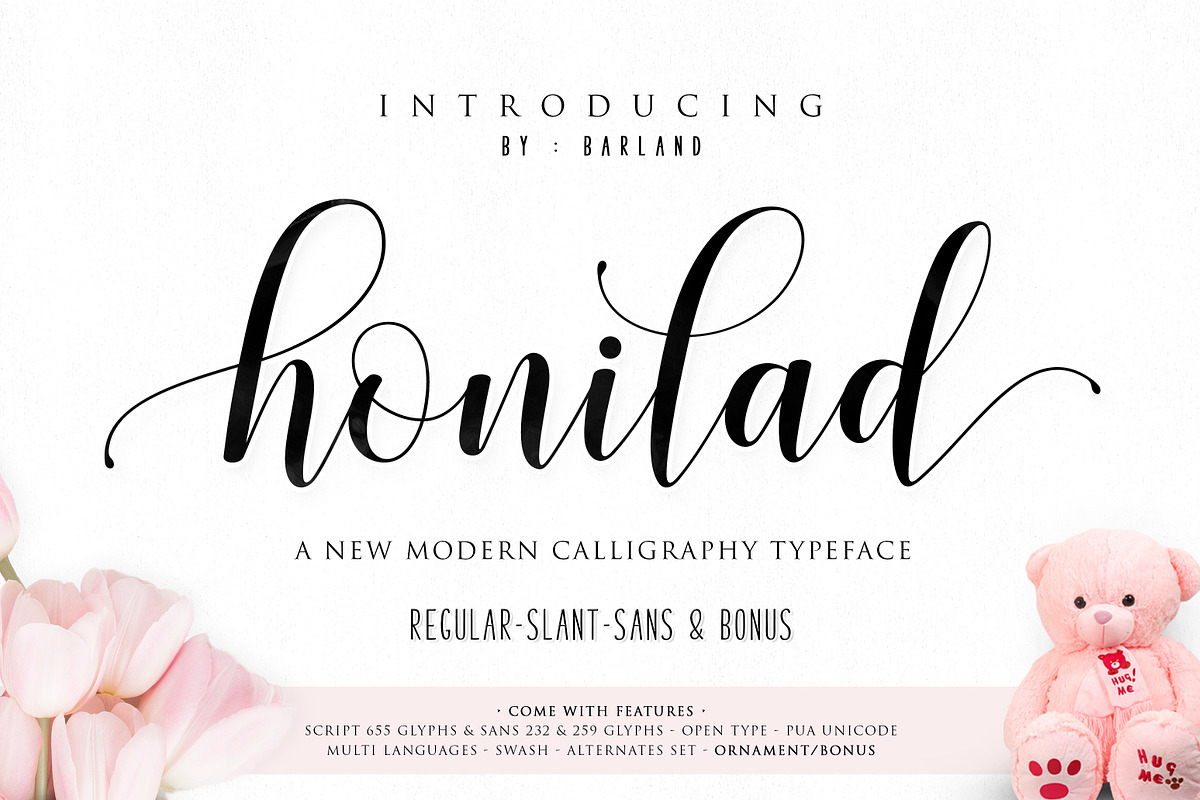 Honilad Script | 30 Off, a Script Font by Barland Design (Photo 1 of 14)