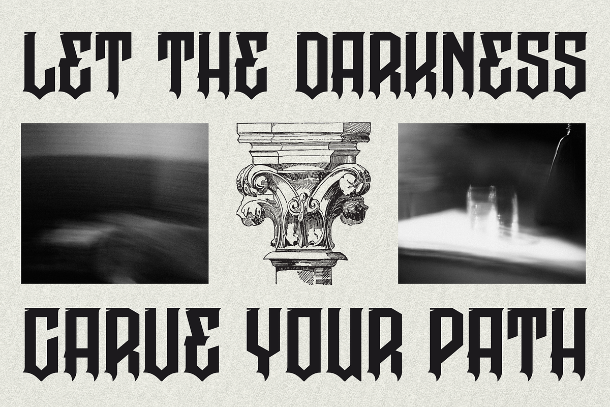 Graen Metal - Branding Logo Font, a Blackletter Font by Nirmana Visual (Photo 4 of 16)