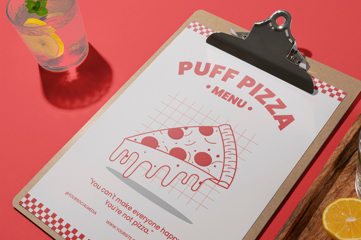 Vintage Pizza Menu, a Stationery Template by Neermana (Photo 2 of 4)