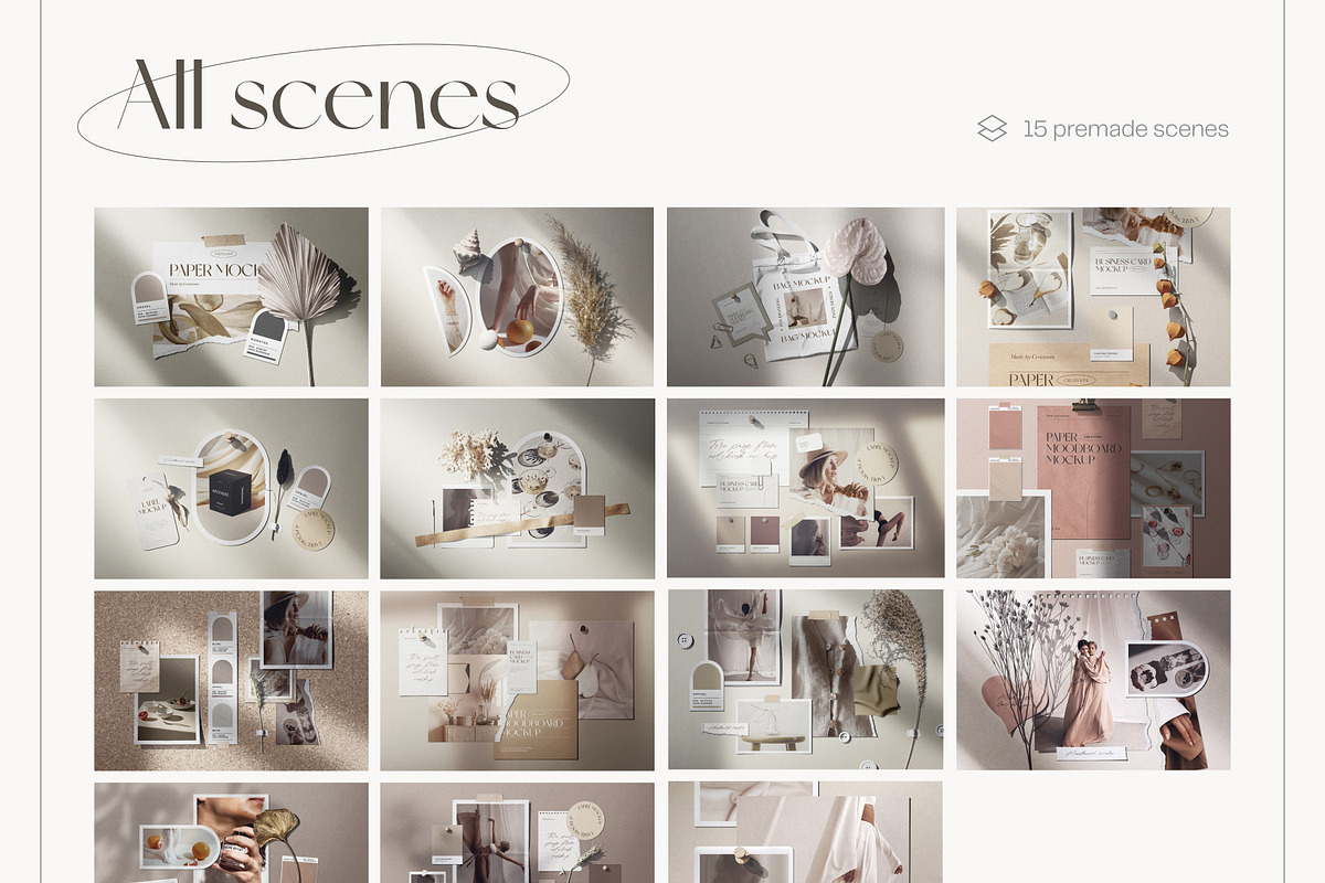 Modern moodboard mockup kit, a Product Mockup by Creatoom (Photo 23 of 23)