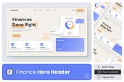 Paygrub- Finance Hero Header, an UI Kit Template by Annora Studio (Thumbnail 1 of 4)
