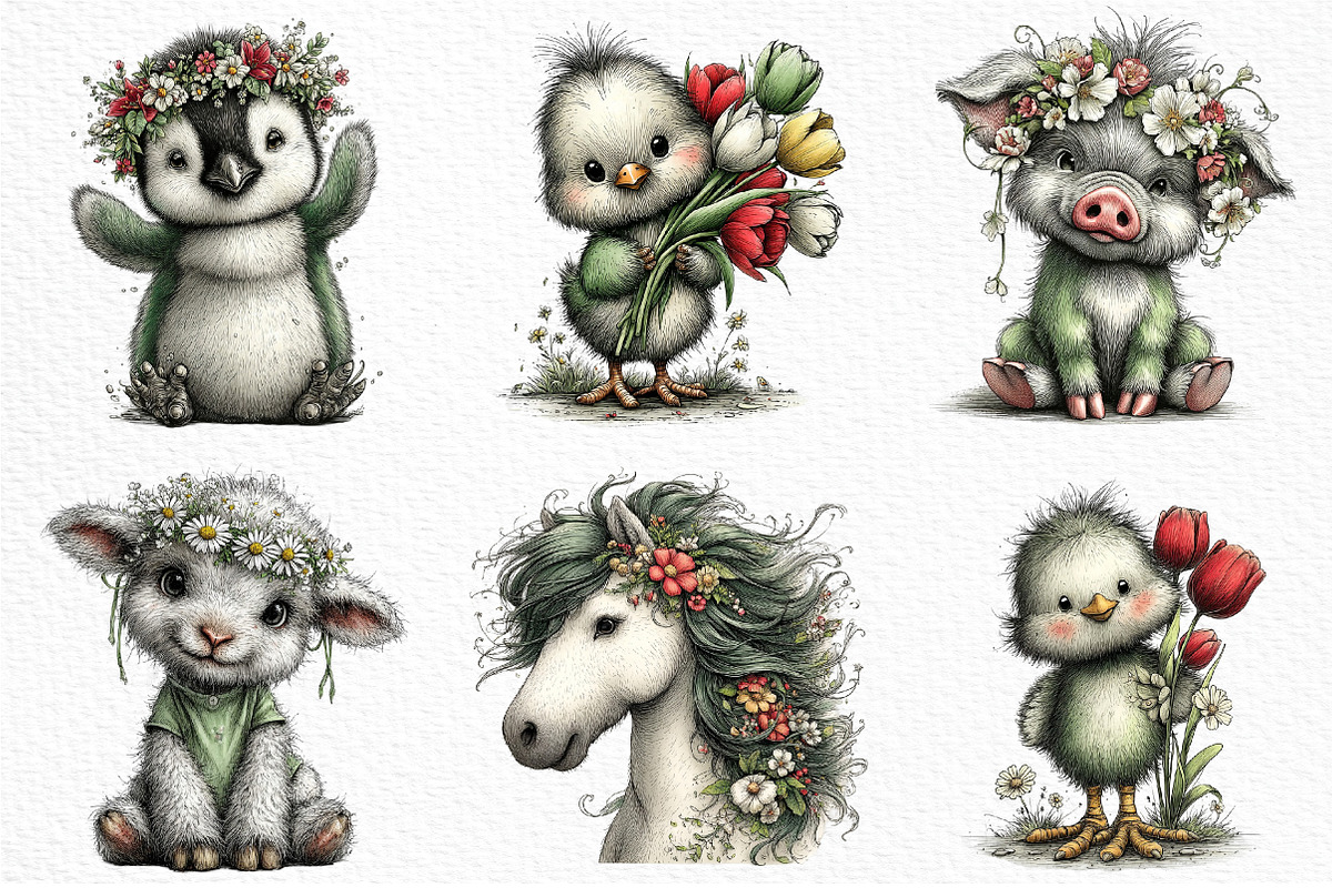Spring Baby Animals Clipart Png, an Illustration by Craft Nest (Photo 4 of 11)