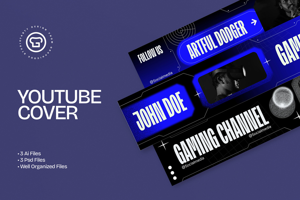 Gaming Youtube Cover, a Social Media Template by graphicook (Photo 1 of 3)