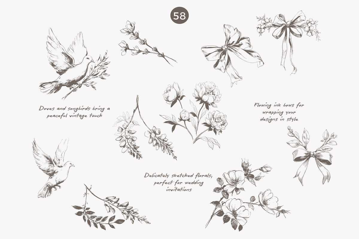 vintage clipart french chateau set, a Decorative Illustration by Patishop Art (Photo 4 of 10)