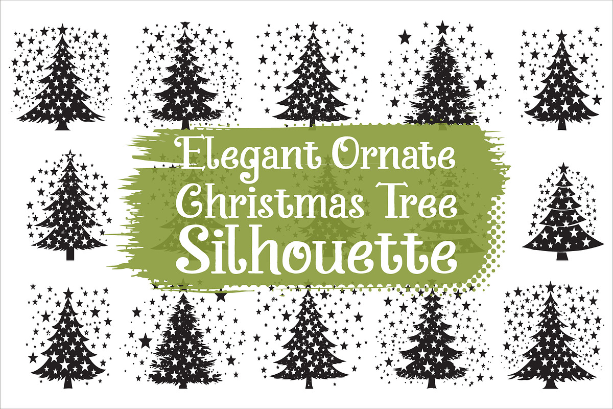 Decorative Holiday Tree Silhouette, an Illustration by BIPLOB EXPERT