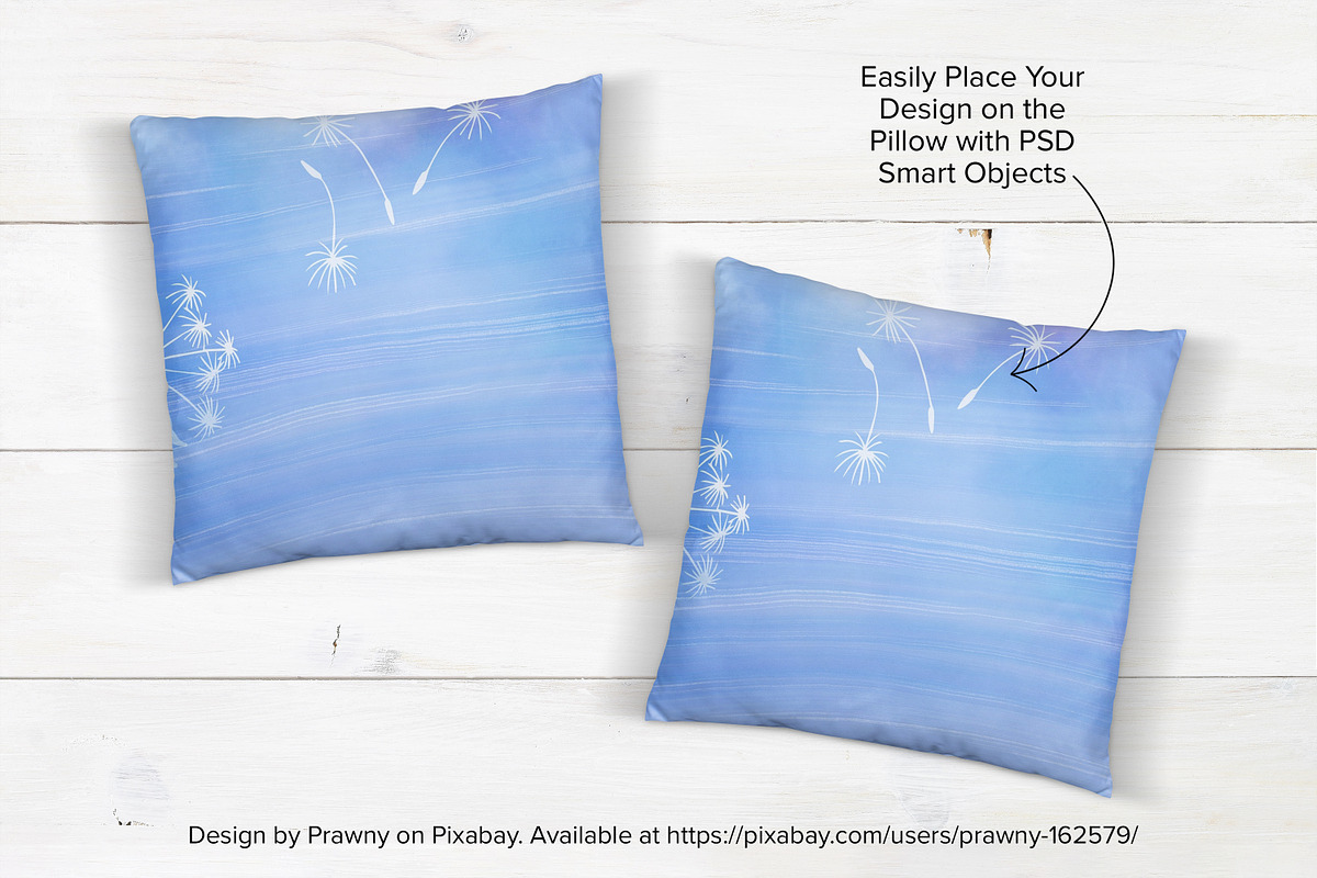 Two Pillow Mockup Bundle - PSD & JPG, a Product Mockup by MelissaBMockups (Photo 3 of 8)