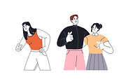 Happy people point at you set, a Person Illustration by PaperTrident (Thumbnail 9 of 12)