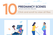 Pregnancy Vector Scenes, a Healthcare Illustration by Tera Vector (Thumbnail 2 of 2)